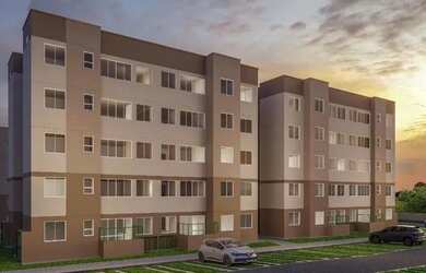 Imagem: O apartamento possui 2 Dormitórios, 1 Banheiro, 1 Vaga na garagem