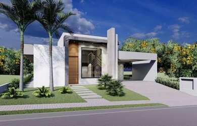 Imagem: A casa em condomínio possui 4 Dormitórios, 5 Banheiros, 4