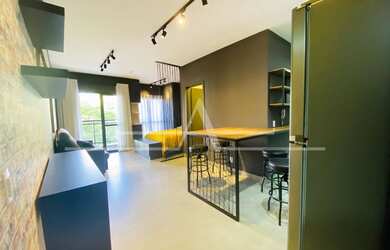 Imagem: O apartamento possui 1 Dormitório, 1 Banheiro, 1 Vaga na garagem