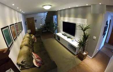 Imagem: O apartamento na cobertura possui 4 Dormitórios, 4 Banheiros