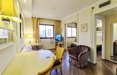 Imagem: O studio possui 1 Dormitório, 1 Banheiro, 1 Vaga na garagem