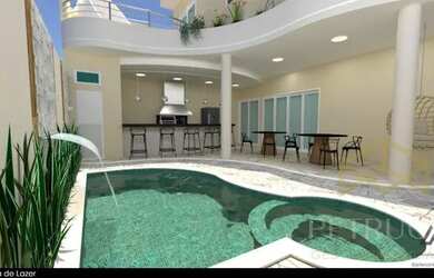 Imagem: A casa em condomínio possui 4 Dormitórios, 5 Banheiros, 2