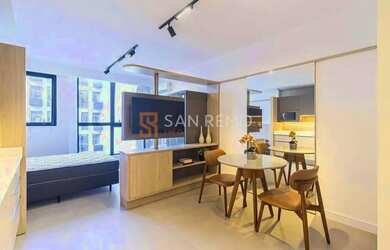 Imagem: O apartamento possui 1 Dormitório, 1 Banheiro, 35m² de Área