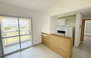 Imagem: O apartamento possui 1 Dormitório, 1 Banheiro, 1 Vaga na garagem