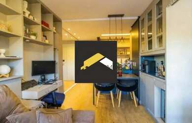 Imagem: O apartamento possui 1 Dormitório, 1 Banheiro, 1 Vaga na garagem