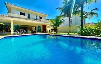 Imagem: A casa em condomínio possui 5 Dormitórios, 5 Banheiros, 5