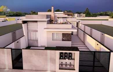 Imagem: A casa possui 3 Dormitórios, 2 Banheiros, 2 Vagas na garagem