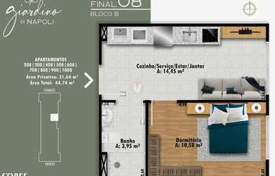 Imagem 3: O Residencial Giardino Di Napoli será construído na Faixa Nova de Camobi,...