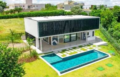 Imagem: A casa em condomínio possui 4 Dormitórios, 5 Banheiros, 4