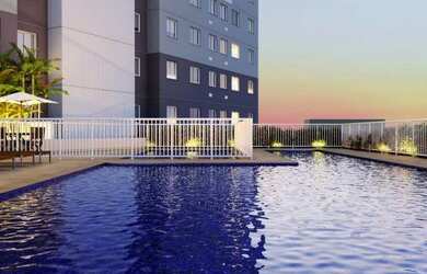 Imagem: O apartamento possui 2 Dormitórios, 1 Banheiro, 1 Vaga na garagem