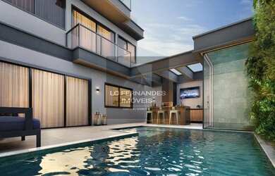 Imagem: A casa em condomínio possui 4 Dormitórios, 5 Banheiros, 3