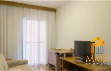 Imagem: O apartamento possui 1 Dormitório, 1 Banheiro, 1 Vaga na garagem