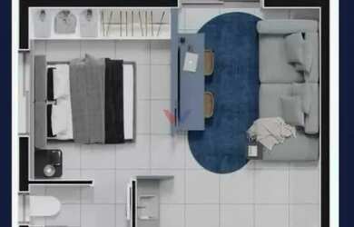 Imagem 11: Stúdio 29,38 m com sacada, churrasqueira e vista panorâmica no Água...