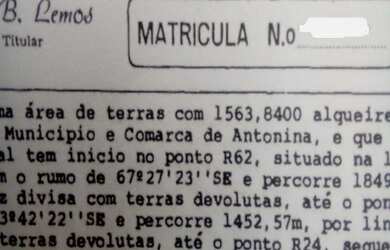 Imagem: O terreno possui 3.708m² de Área e está localizado em Antonina