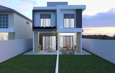 Imagem: A casa possui 3 Dormitórios, 4 Banheiros, 2 Vagas na garagem