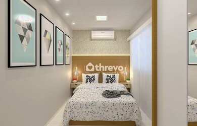 Imagem: O apartamento possui 2 Dormitórios, 1 Banheiro, 1 Vaga na garagem