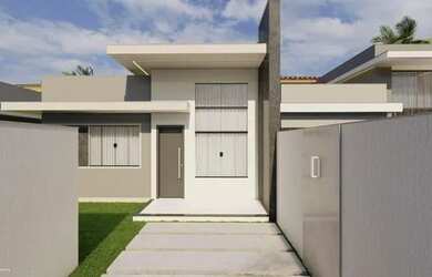 Imagem: A casa possui 3 Dormitórios, 2 Banheiros, 2 Vagas na garagem