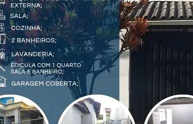 Imagem: A casa possui 3 Dormitórios, 2 Banheiros, 1 Vaga na garagem