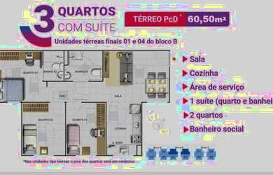 Imagem 5: Joeasilva - Ap de 3 Quartos de 61m² c/ Suite entrada em ate 66 Vezes...