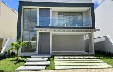 Imagem: A casa em condomínio possui 4 Dormitórios, 4 Banheiros, 2