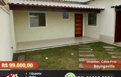 Imagem: A casa possui 1 Dormitório, 1 Banheiro, 1 Vaga na garagem e