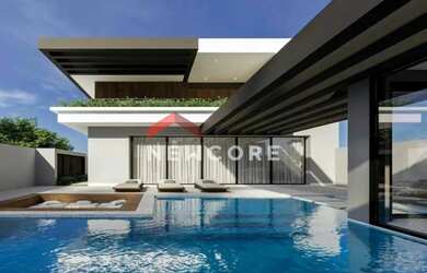 Imagem: A casa possui 5 Dormitórios, 5 Banheiros, 4 Vagas na garagem