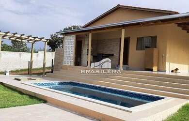 Imagem: A chácara possui 115m² de Área, Churrasqueira, Piscina, Varanda