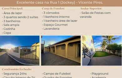 Imagem: A casa em condomínio possui 4 Dormitórios, 2 Banheiros, 5