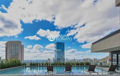 Imagem: O apartamento possui 1 Dormitório, 2 Banheiros, 1 Vaga na garagem