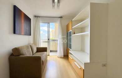 Imagem: O apartamento possui 1 Dormitório, 1 Banheiro, 1 Vaga na garagem