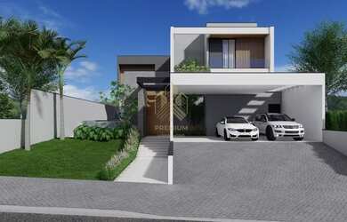 Imagem: A casa possui 4 Dormitórios, 5 Banheiros, 4 Vagas na garagem