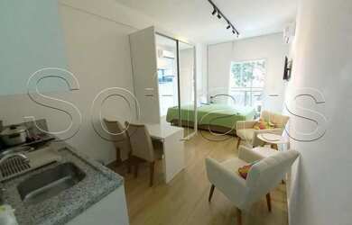 Imagem: O apartamento possui 1 Dormitório, 1 Banheiro, 1 Vaga na garagem