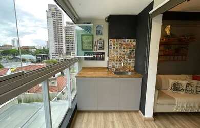 Imagem: O apartamento possui 1 Dormitório, 1 Banheiro, 1 Vaga na garagem