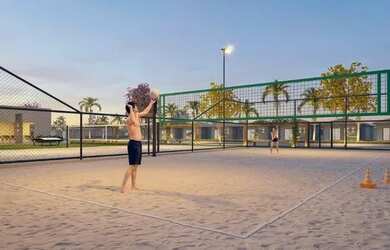 Imagem: A casa possui 2 Dormitórios, 1 Banheiro, 2 Vagas na garagem