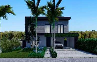 Imagem: A casa em condomínio possui 5 Dormitórios, 1 Banheiro, 4 Vagas