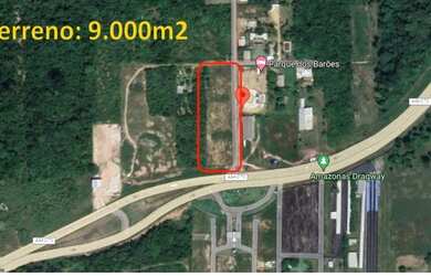 Imagem: O terreno possui 9.000m² de Área e está localizado em Colônia