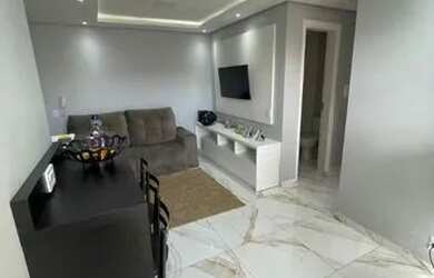 Imagem: O apartamento possui 2 Dormitórios, 1 Banheiro, 1 Vaga na garagem