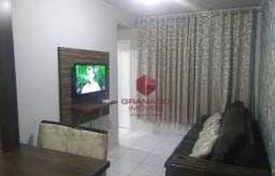 Imagem: O apartamento possui 2 Dormitórios, 1 Banheiro, 1 Vaga na garagem