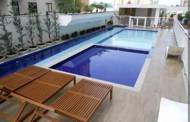 Imagem: O apartamento possui 1 Dormitório, 1 Banheiro, 1 Vaga na garagem