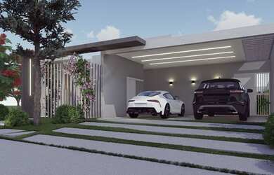 Imagem: A casa em condomínio possui 3 Dormitórios, 5 Banheiros, 4