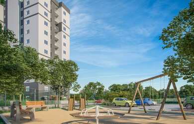 Imagem: O apartamento possui 2 Dormitórios, 1 Banheiro, 1 Vaga na garagem