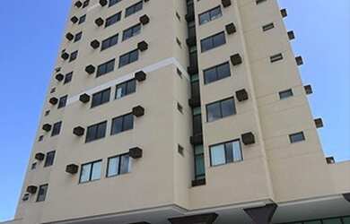 Imagem: O apartamento possui 1 Dormitório, 1 Banheiro, 1 Vaga na garagem