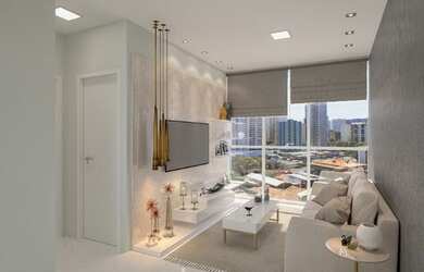 Imagem: O apartamento possui 1 Dormitório, 1 Banheiro, 64m² de Área