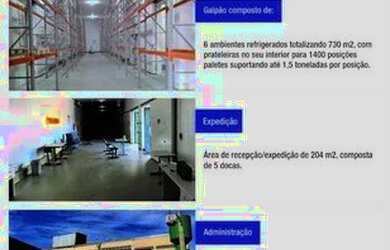 Imagem: O depósito possui 1.000m² de Área e está localizado em