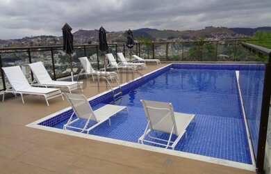 Imagem: O apartamento possui 1 Dormitório, 1 Banheiro, 1 Vaga na garagem