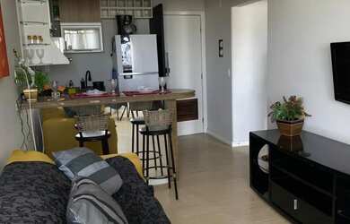 Imagem: O apartamento possui 1 Dormitório, 1 Banheiro, 1 Vaga na garagem