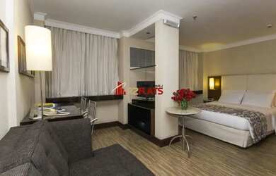 Imagem: O studio possui 1 Dormitório, 1 Banheiro, 1 Vaga na garagem