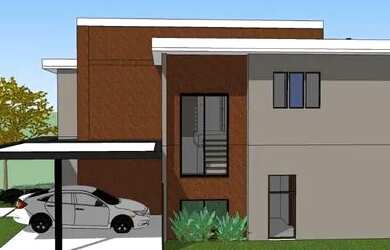 Imagem: A casa em condomínio possui 4 Dormitórios, 5 Banheiros, 2