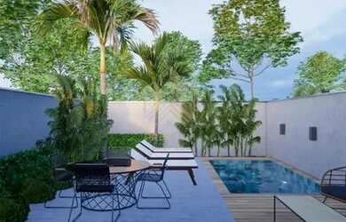 Imagem: A casa possui 3 Dormitórios, 3 Banheiros, 2 Vagas na garagem