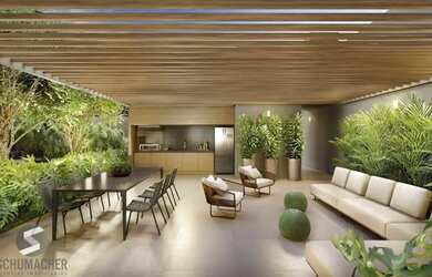 Imagem: O apartamento na cobertura possui 3 Dormitórios, 5 Banheiros